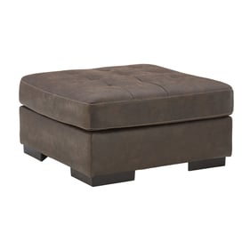 Ashley Furniture Maderla Walnut Faux Leather Oversized Accent Ottoman