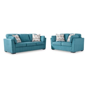 Ashley Furniture Keerwick Teal 2pc Living Room Set