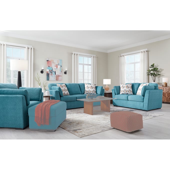 Ashley Furniture Keerwick Teal 3pc Living Room Set 67507-LR-S2