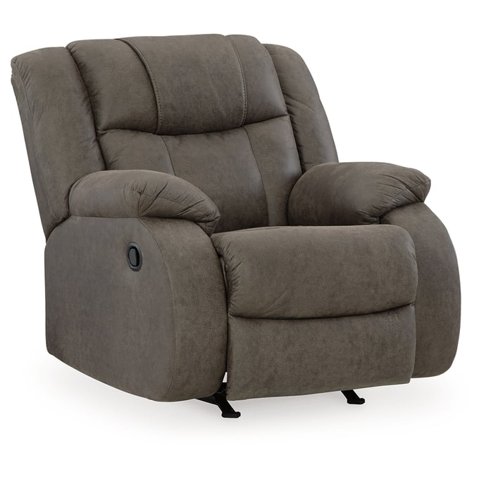 Ashley Furniture First Base Gunmetal Rocker Recliner 6880425