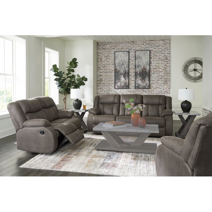 Ashley Furniture First Base Gunmetal 3pc Living Room Set 68804-LR-S2