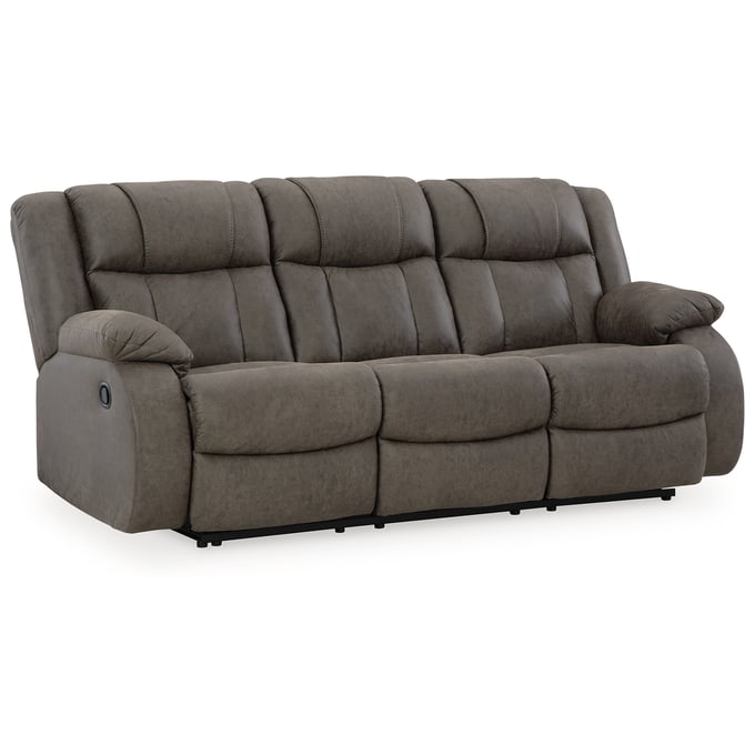 Ashley Furniture First Base Gunmetal Reclining Sofa 6880488