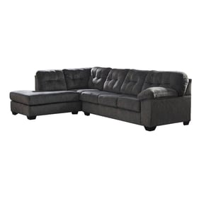 Ashley Furniture Accrington Granite Fabric 2pc Sectional With LAF Corner Ch...