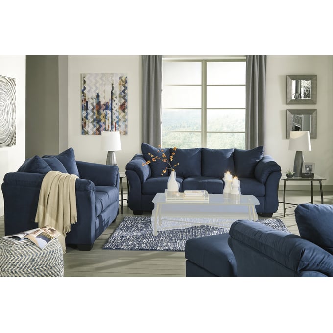 Ashley Furniture Darcy Blue 3pc Living Room Set 75007-LR-CH-S1