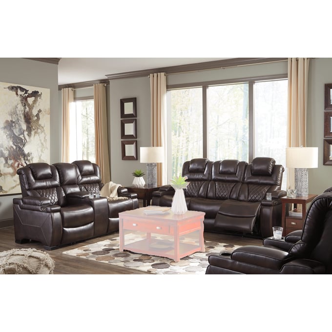 Ashley Furniture Warnerton Chocolate 3pc Living Room Set 75407-LR-S1