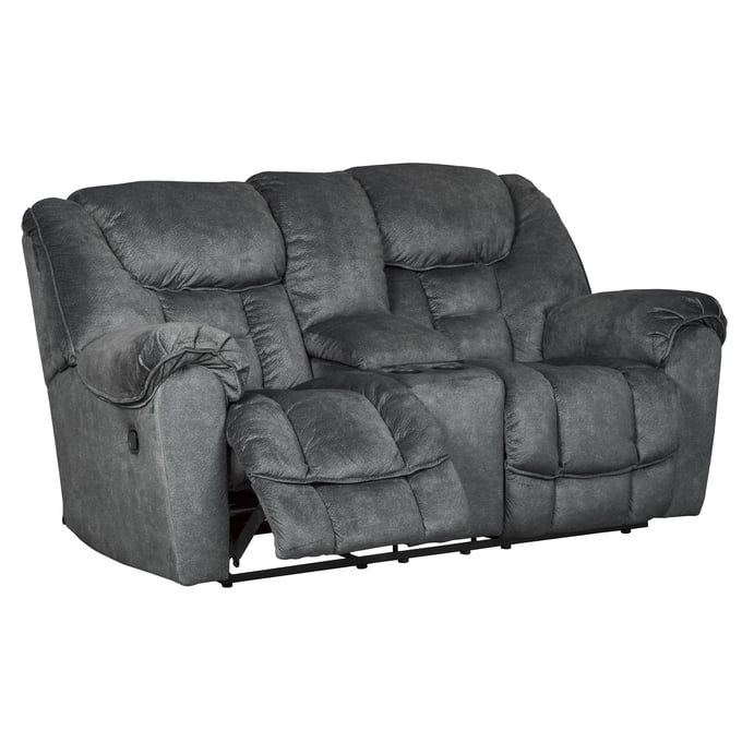 Ashley Furniture Capehorn Granite Double Reclining Console Loveseat 7690294