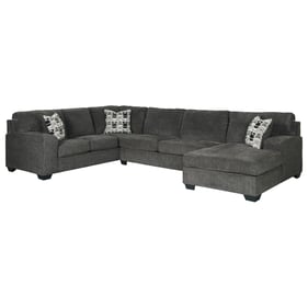 Ashley Furniture Ballinasloe Smoke 3pc Sectional With RAF Corner Chaise