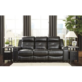 Ashley Furniture Kempten Black Reclining Sofa