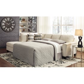 Ashley Furniture Abinger Natural Fabric 2pc Sleeper Sectional With LAF Corn...