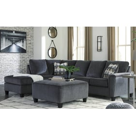 Ashley Furniture Abinger Smoke LAF Sectional With Ottoman