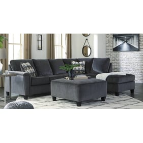 Ashley Furniture Abinger Smoke RAF Sectional With Ottoman