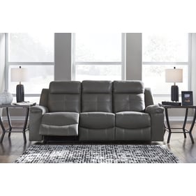 Ashley Furniture Jesolo Dark Gray Reclining Sofa