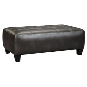 Ashley Furniture Nokomis Charcoal PU Oversized Accent Ottoman