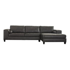 Ashley Furniture Nokomis Charcoal RAF Chaise 2pc Sectional