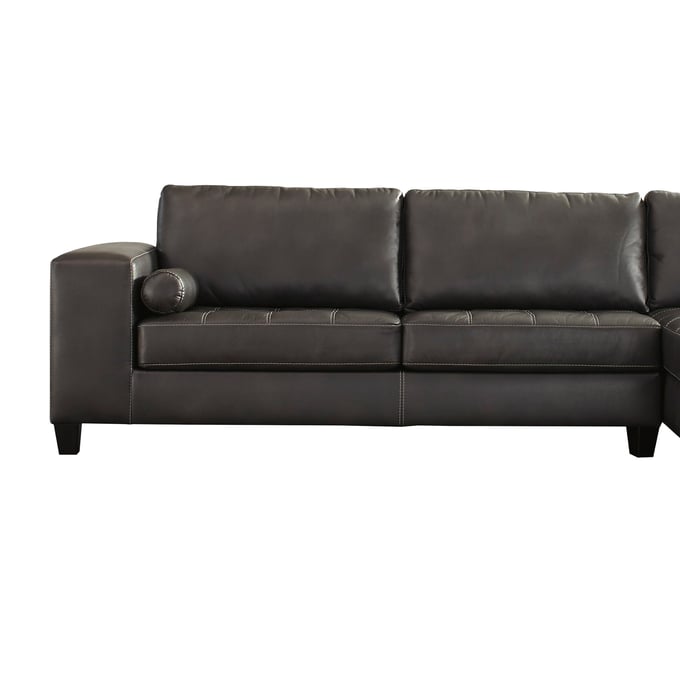 Ashley Furniture Nokomis Charcoal PU LAF Sofa 8772166