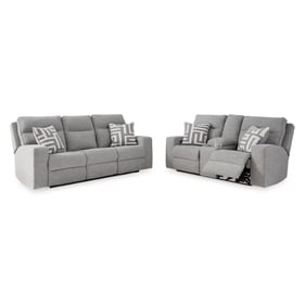 Ashley Furniture Biscoe Pewter 2pc Power Living Room Set