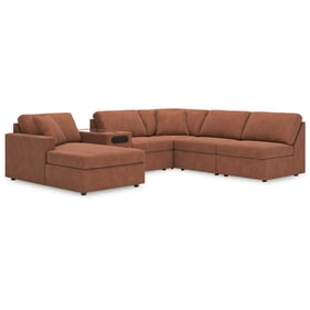 Ashley Furniture Modmax Spice 6pc Sectional With LAF Chaise And Audio Conso...