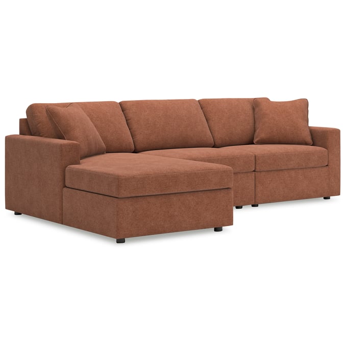 Ashley Furniture Modmax Spice 3pc Sectional With LAF Chaise 92102S17