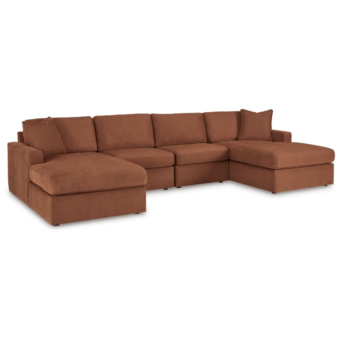 Ashley Furniture Modmax Spice 4pc Double Chaise Sectional 92102S19