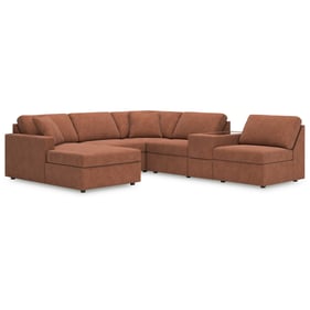 Ashley Furniture Modmax Spice 6pc Sectional With LAF Chaise And Console