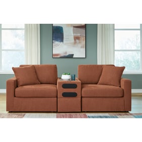 Ashley Furniture Modmax Spice 3pc Sectional Loveseat With Audio Console