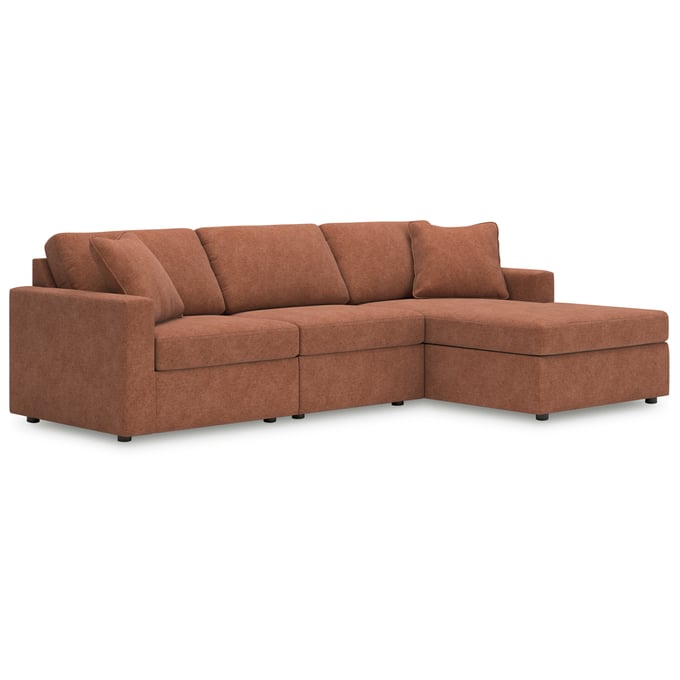 Ashley Furniture Modmax Spice 3pc Sectional With RAF Chaise 92102S18