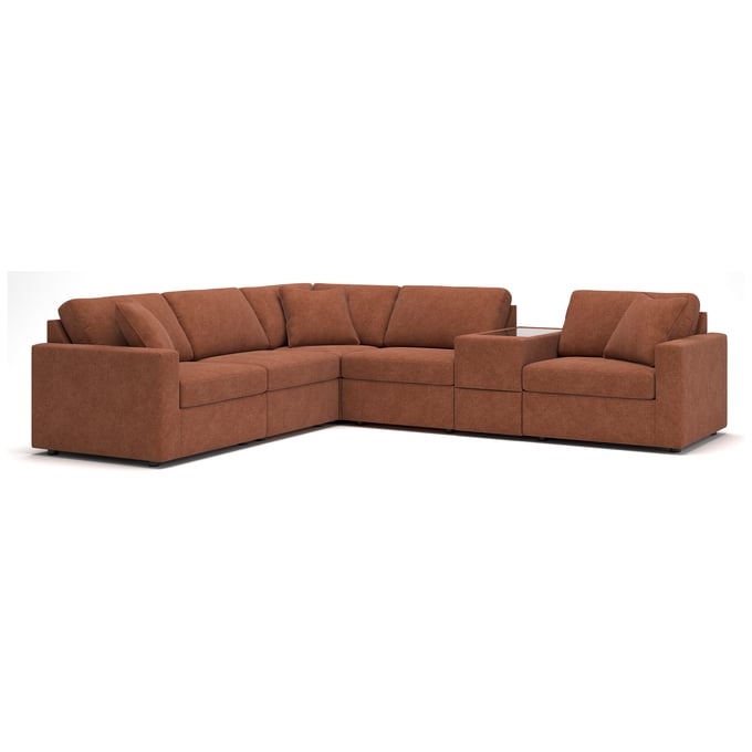 Ashley Furniture Modmax Spice 6pc Sectional With Console 92102S7