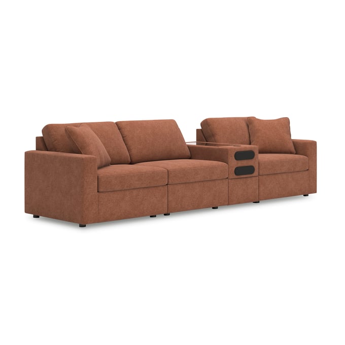 Ashley Furniture Modmax Spice 4pc Sectional With Audio Console 92102S28