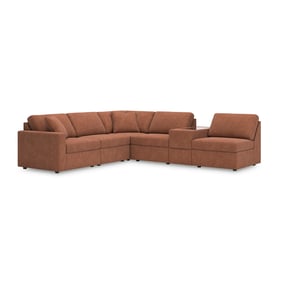 Ashley Furniture Modmax Spice RAF 6pc Sectional With Console