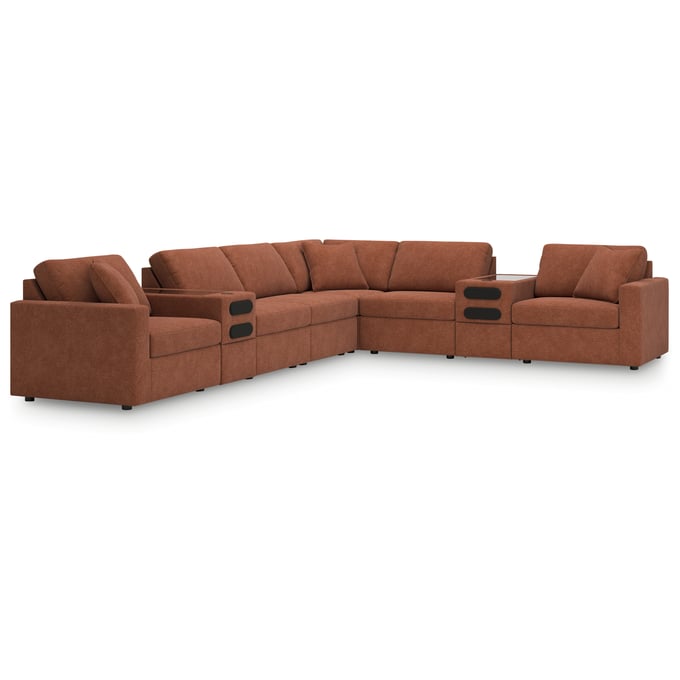 Ashley Furniture Modmax Spice 8pc Sectional With Audio Console 92102S16