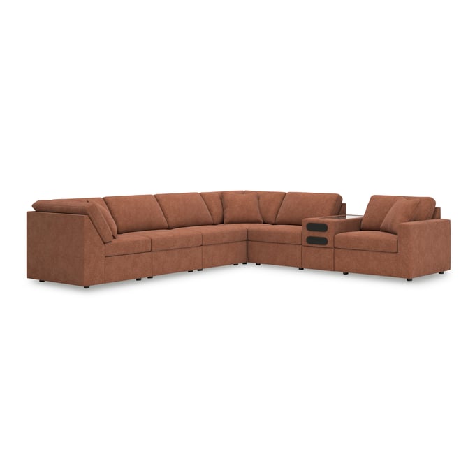 Ashley Furniture Modmax Spice 7pc Sectional With Audio Console 92102S34