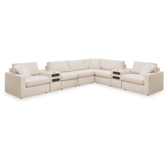 Ashley Furniture Modmax Oyster 8pc Sectional With Audio Consoles 92103S16