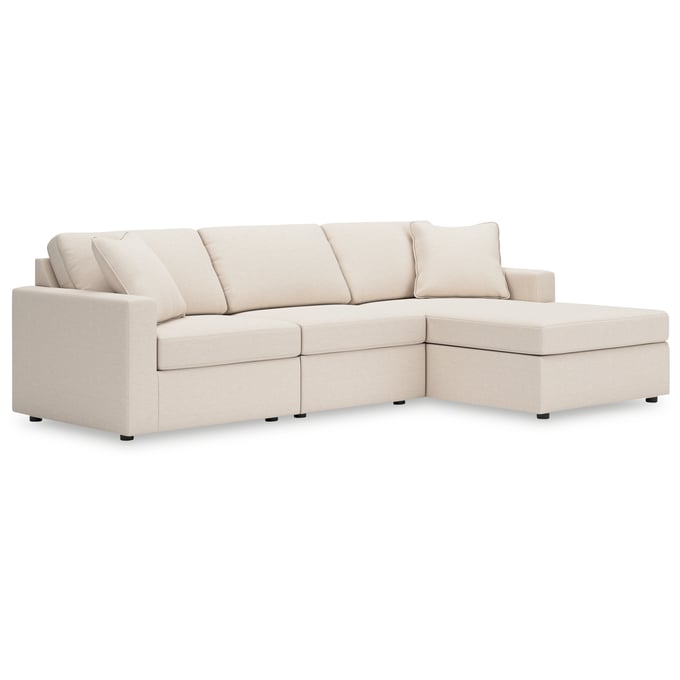 Ashley Furniture Modmax Oyster 3pc Sectional With RAF Chaise 92103S18