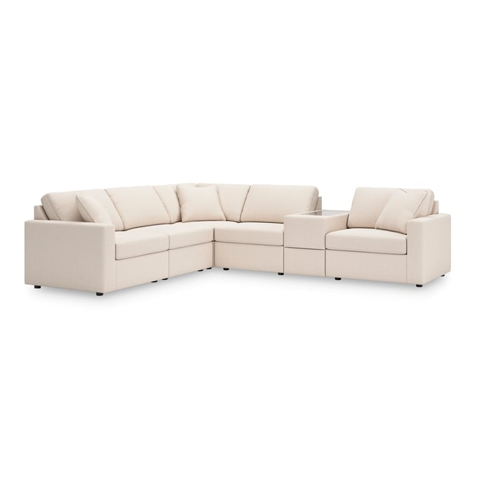 Ashley Furniture Modmax Oyster 6pc Sectional With Console 92103S7