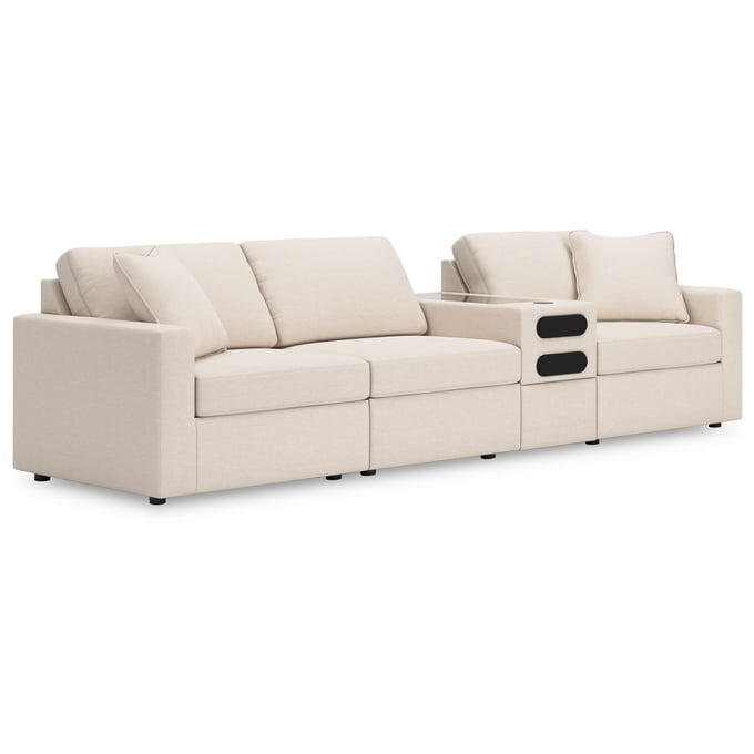 Ashley Furniture Modmax Oyster 4pc Sectional With Audio Console 92103S28