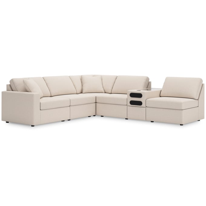 Ashley Furniture Modmax Oyster RAF 6pc Sectional With Audio Console 92103S23