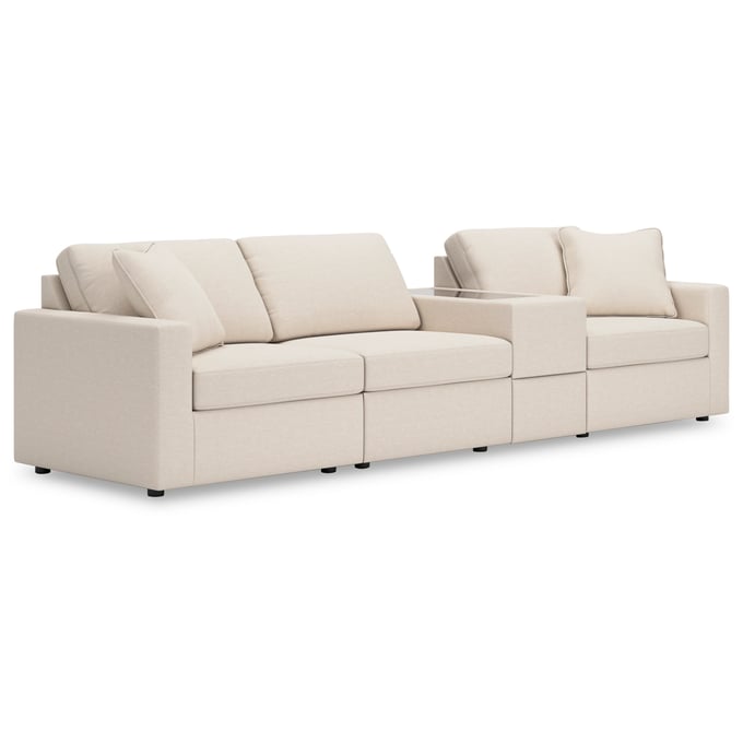 Ashley Furniture Modmax Oyster 4pc Sectional With Storage Console 92103S29