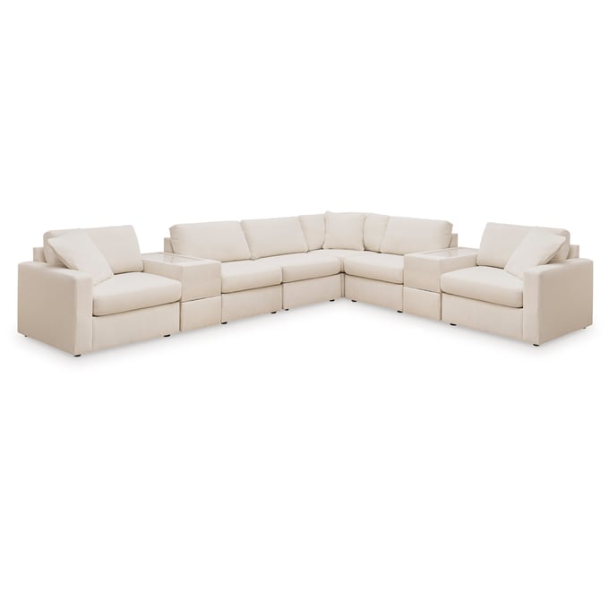 Ashley Furniture Modmax Oyster 8pc Sectional With Storage Consoles 92103S11