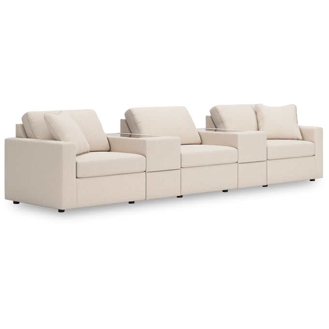 Ashley Furniture Modmax Oyster 5pc Sectional With Storage Consoles 92103S9