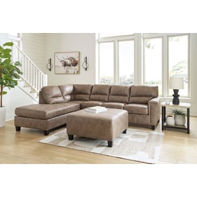 Ashley Furniture Navi Fossil LAF Sectional With Ottoman