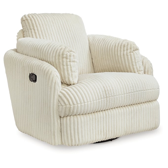 Ashley Furniture Tie Breaker Ivory Swivel Glider Recliner 9490261