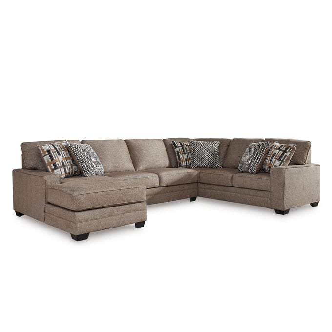 Ashley Furniture Cannonbrook Nutmeg 3pc Sectional With LAF Chaise 98201S1