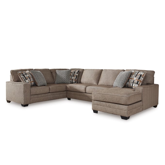 Ashley Furniture Cannonbrook Nutmeg 3pc Sectional With RAF Chaise 98201S2