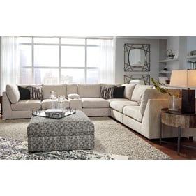 Ashley Furniture Kellway Bisque Sectional With Storage Console And Ottoman