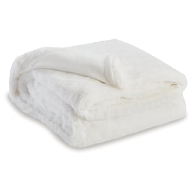 Ashley Furniture Gariland White Fabric Throw