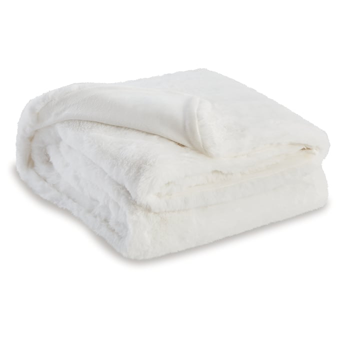 Ashley Furniture Gariland White Fabric Throw A1000909T