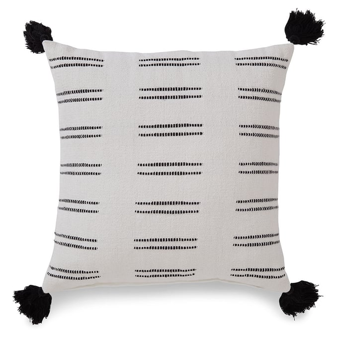 4 Ashley Furniture Mudderly Black White Pillows A1000928