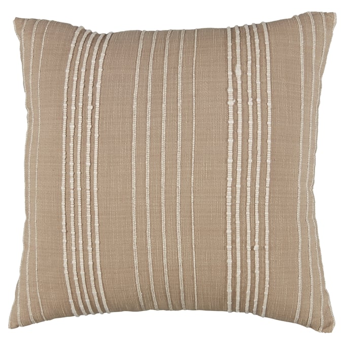 4 Ashley Furniture Benbert Tan White Pillows A1000958