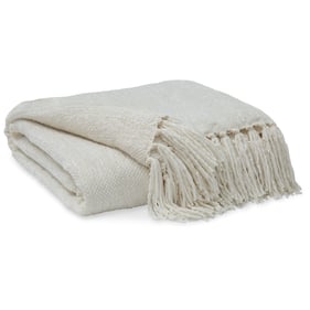 Ashley Furniture Tamish Cream Throw