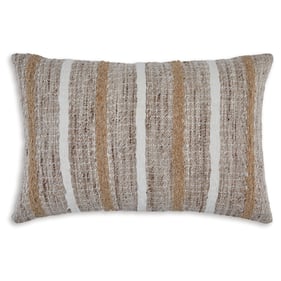 Ashley Furniture Benish Tan Brown White Pillow